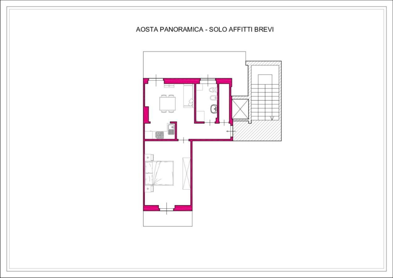 Lovely Panoramic View Apartment - Affitti Brevi Italia Aosta Exteriör bild